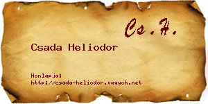 Csada Heliodor névjegykártya